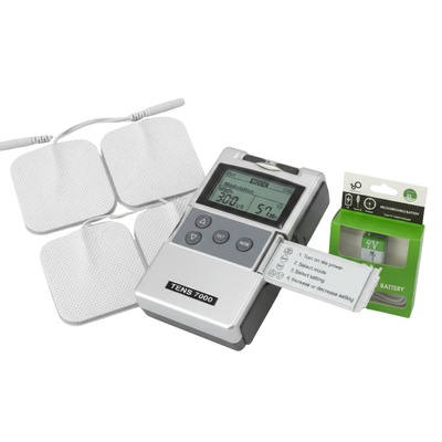 Renovación Kinesiología 2026: Tens 7000 + Batería Recargable + 2 Packs Electrodos