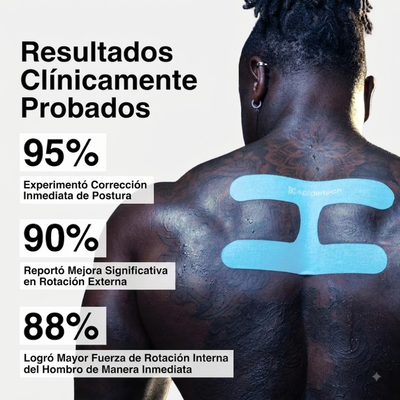 Tape Kinesiológico Spidertech Precortado - Postural color Azul