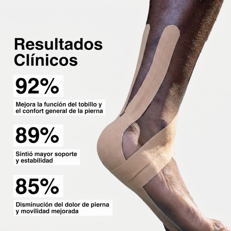 Tape Kinesiológico Spidertech Precortado - Para Tobillo color Beige