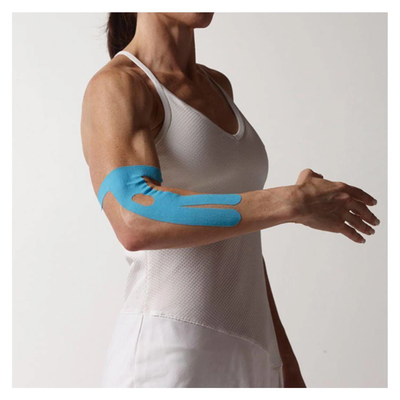 Tape Kinesiológico Spidertech Precortado - Para Codo color Azul