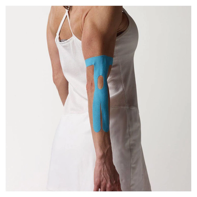 Tape Kinesiológico Spidertech Precortado - Para Codo color Azul