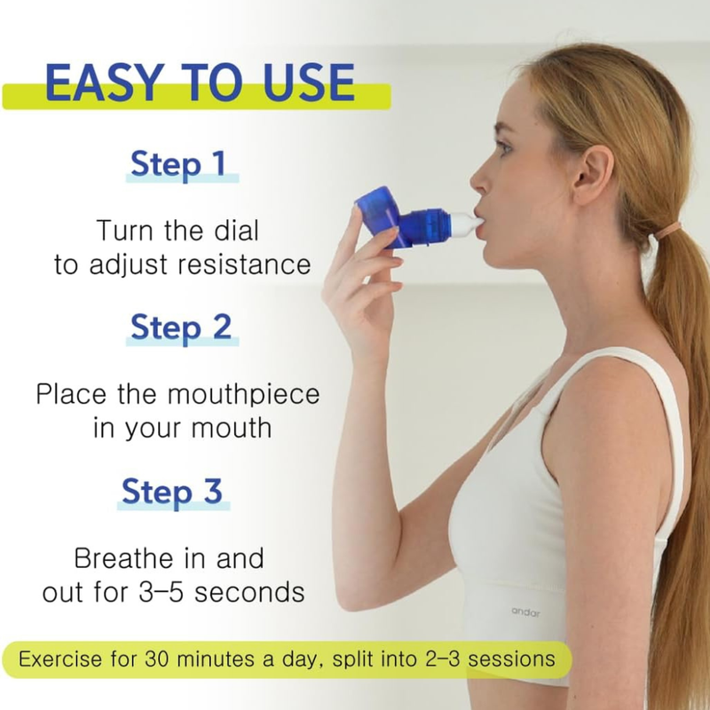 Dispositivo de ejercicio respiratorio 3 en 1 | Bigbreath V-PEP/IMT