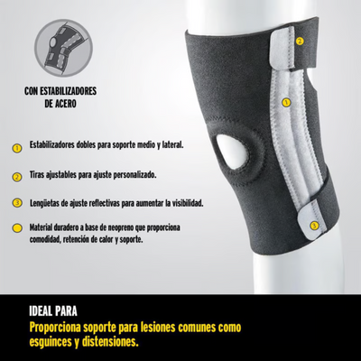 Rodillera con estabilizador ajustable negro Futuro 3M