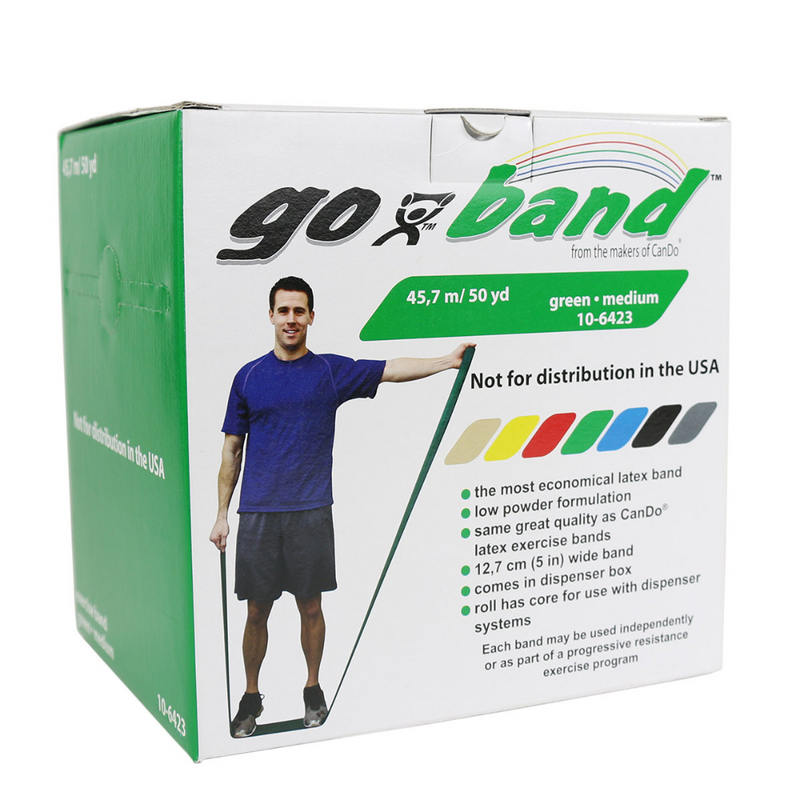 Bandas elásticas GoBand®  Verde Resistencia Media 45.7 mts