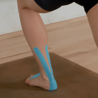 Tape Kinesiológico Spidertech Precortado - Para Tobillo color Azul