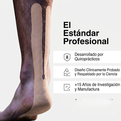 Tape Kinesiológico Spidertech Precortado - Para Tobillo color Beige