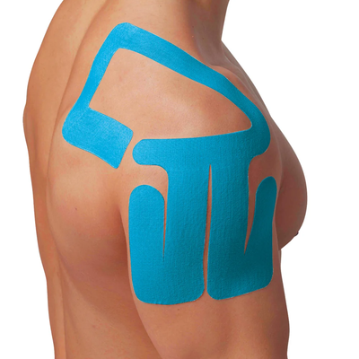 Tape Kinesiológico Spidertech Precortado - Hombro Derecho color Azul