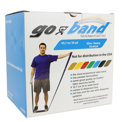 Banda elástica GoBand® Azul Resistencia Alta 45.7 mts