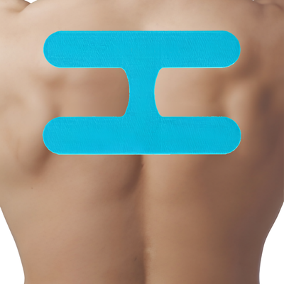 Tape Kinesiológico Spidertech Precortado - Postural color Azul