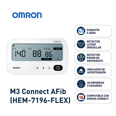 Monitor de Presión Arterial Automático  Omron M3 Comfort AFib (HEM-7196-FLE)