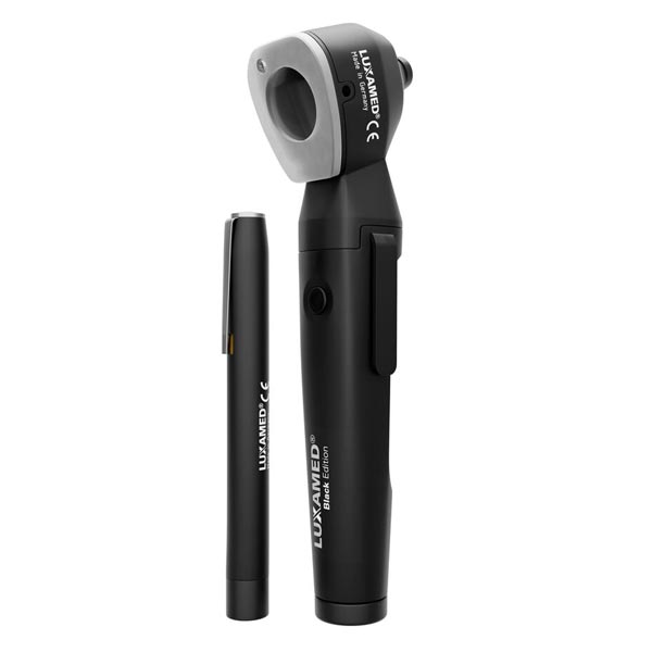 Pack Otoscopio LED con Linterna Luxascope Auris Black Edition
