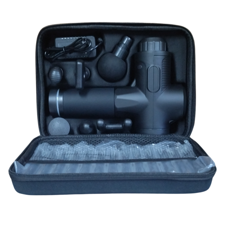 Pistola De Masaje Muscular 6 Accesorios + 30 Velocidades
