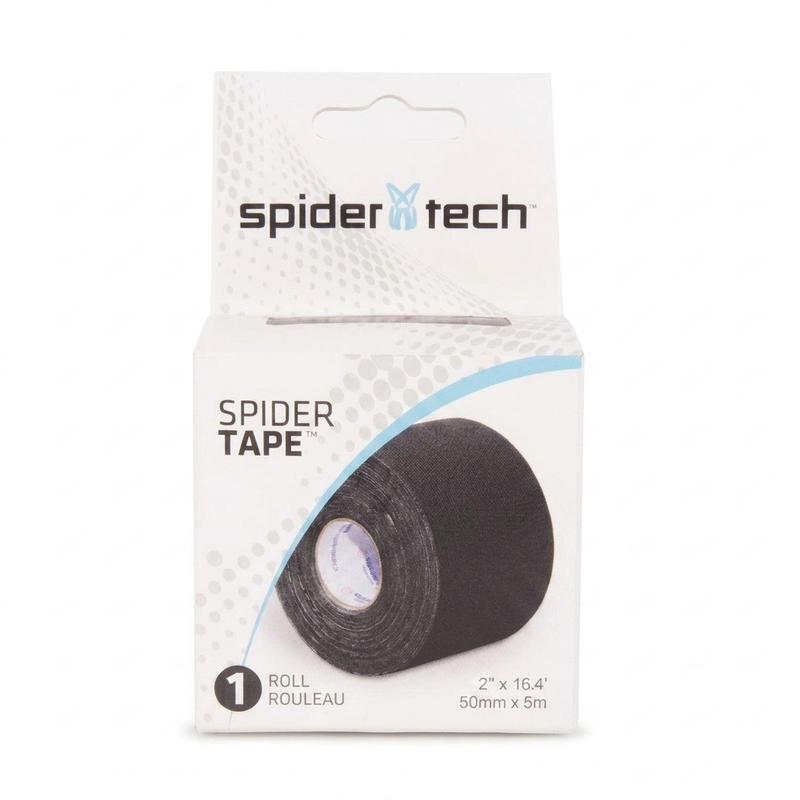 Tape Kinesiologico Spidertech Negro (5 cm x 5 mts)