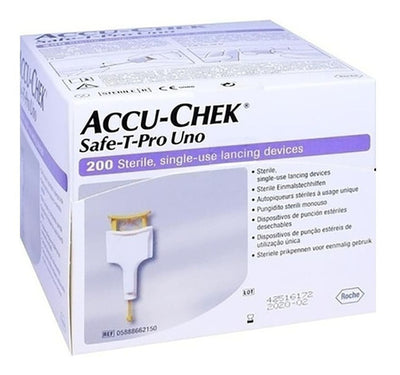 Lancetas Accu-Chek® Safe T Pro Uno 200 Un - IVMedical