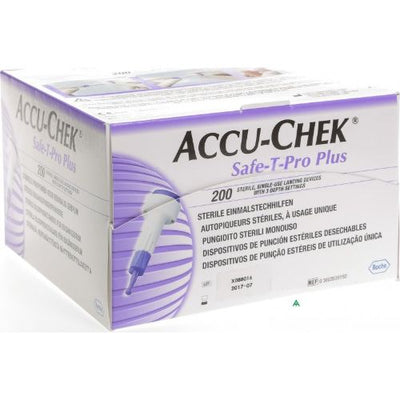 Lancetas Accu-Chek® Safe T Pro Plus 200 Un