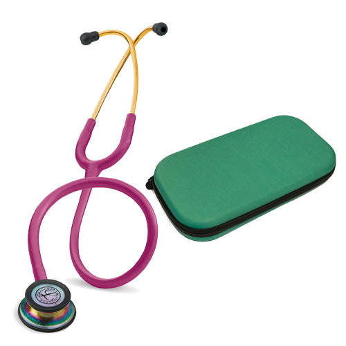 Littmann® Classic III Frambuesa Arcoiris 5806 + Estuche Esmeralda - IVMedical