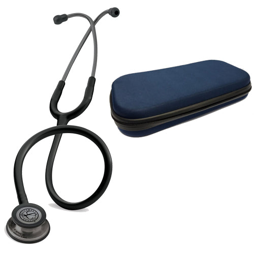 Littmann® Classic III Negro Smoke 5811 + Estuche Azul marino - IVMedical