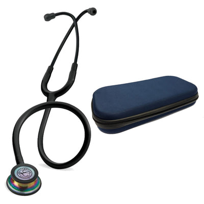 Littmann® Classic III Black Arcoiris 5870 + Estuche Azul Marino - IVMedical