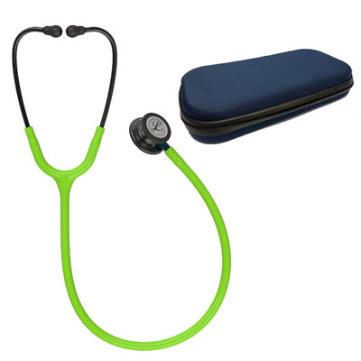 Littmann® Classic III Verde lima con vástago azul 5875 + Estuche Azul Marino - IVMedical