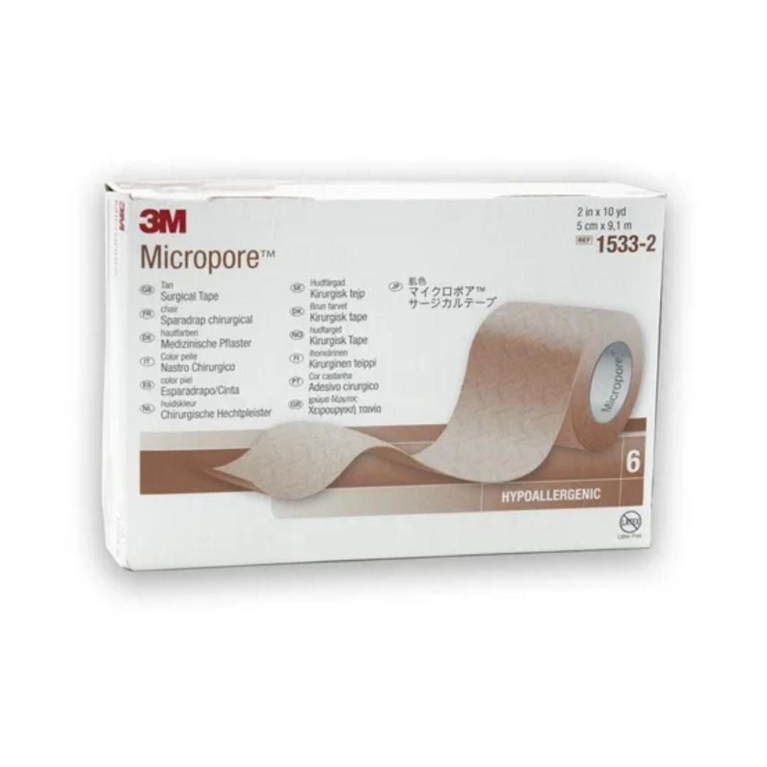 Micropore 3M (Sin Dispensador) 5 Cm X 9,1 M Piel 1533-2 x 6 unidades