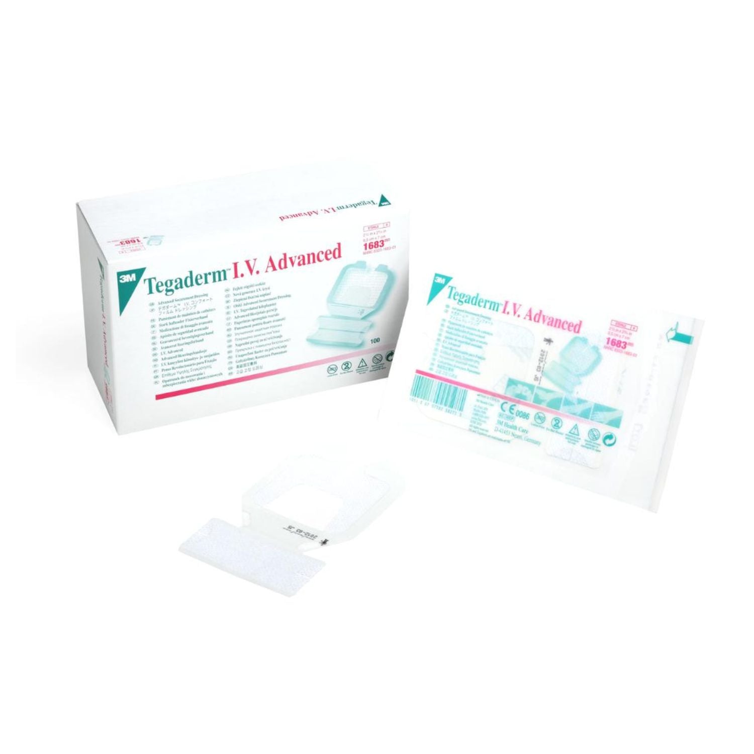 Tegaderm 3M I.V. Avanzado Cateter Periferico 6,5 Cm X 7 Cm 1683 caja 100 unids.