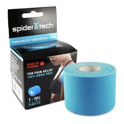 Tape Kinesiológico Spidertech Celeste 12 Rollos - IVMedical