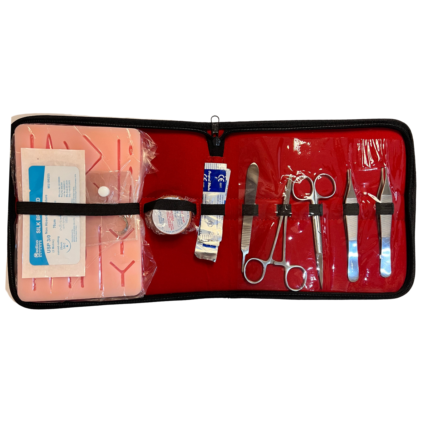Kit con pad de sutura de almohadilla, estuche de disección y 3 suturas –  Distribuidora Sta María