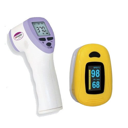 Pack Termometro Digital Infrarrojo + Oximetro Heal Force® A3 - IVMedical