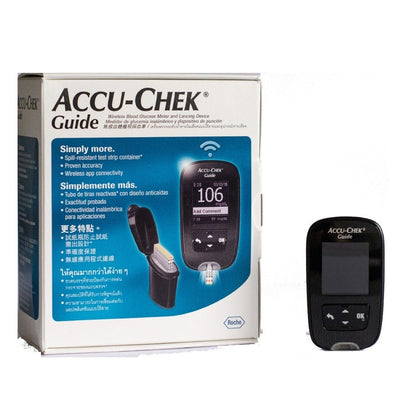 Medidor de glucosa Accu-Chek Guide ME negro/gris
