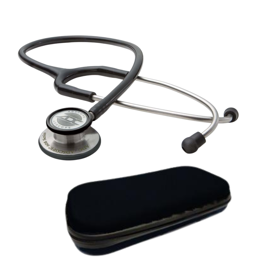 Fonendoscopio ADSCOPE ADC® 608 BK Negro con Estuche Negro - IVMedical